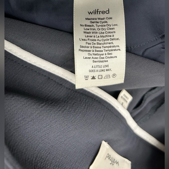 Aritzia Wilfred Size 8 Geneva Pant Tie Front Dress Grey - Picture 8 of 13